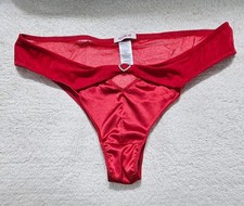 S Victoria's Secret VS Soft Satin Cheeky Mesh Thong Bikini Panties Dreams Angel
