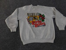 Vintage Michigan Wolverines Sweatshirt Gray Rose Bowl 1993 NCAA Football 90s