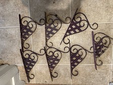 7 Vintage decorative Metal corner Brackets