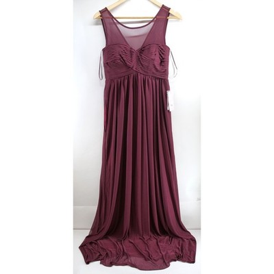 NEW Birdy Grey Small Ryan Cabernet Wine Burgundy Bridesmaid Dress Maxi Wedding