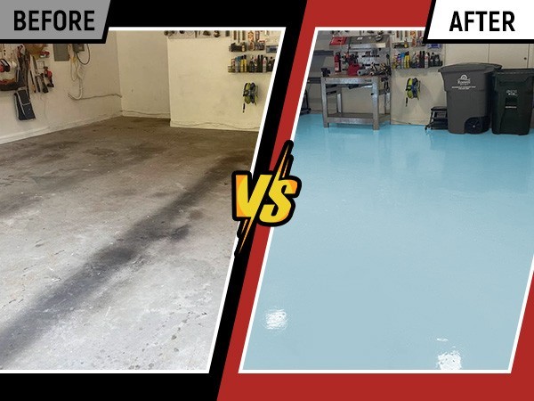 Professional Epoxy Floor Paint Kit -Acrylic Concrete Coating for Garage，1 Gallon