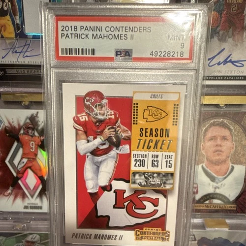 2018 Panini Contenders Patrick Mahomes II #51 PSA 9 Kansas City Chiefs Football