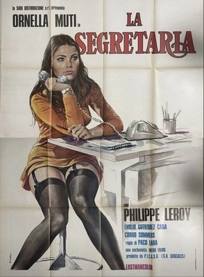 La SEGRETARIA FORBIDDEN PASSION Italian 4F movie poster ORNELLA MUTI 1974 CASARO