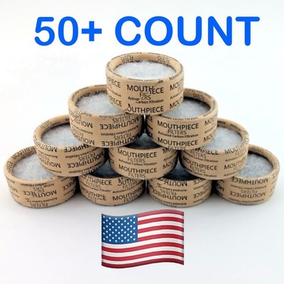 50+ PACK LOT MouthPeace ORIGINAL Carbon BONG smoking Filter Replacement Rolls