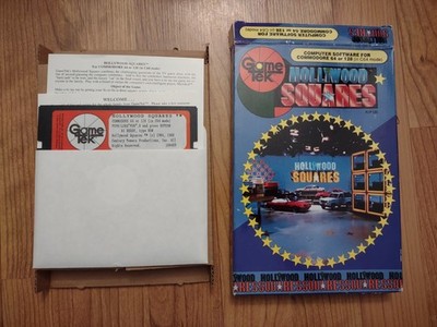 Hollywood Squares GameTek Computer Game, Commodore 64/128, IBM, Tandy, 1988
