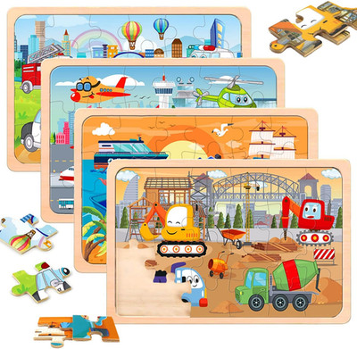 Puzzles for Kids Ages 4-6,24 Pieces Wooden Puzzles for Toddlers Ages 3-5 4-8 3 4