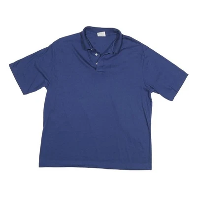 SCREEN MATES Hommes Bleu Polo Manches Courtes XL Coton Blend Basique Décontracté - Photo 1/4