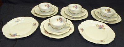 Rosenthal Lombul Demitasse Dessert Set 4 Cups, Saucers & 6 Plates