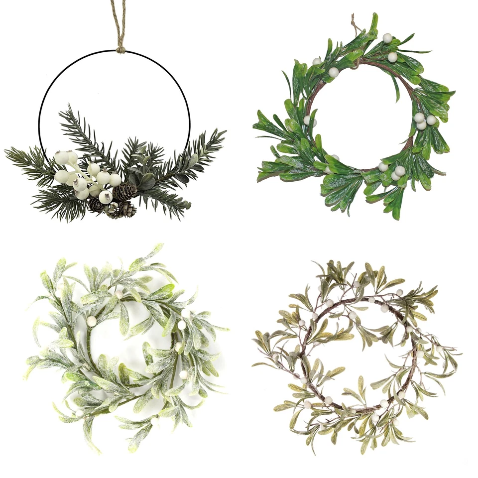 WIDDLE WONDERLAND Corona de muérdago de Navidad decoración artificial de puerta - Elige diseño