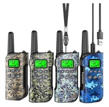 Walkie Talkies for Kids Rechargeable,Toys for Boys and Girls Ages 3-12, 4 Pack