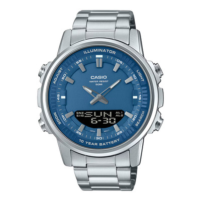CASIO AMW-880D-2A1VDF HERREN UHR STAHL DIGITAL BLAU SPORT 46x51m UNTERPREIS