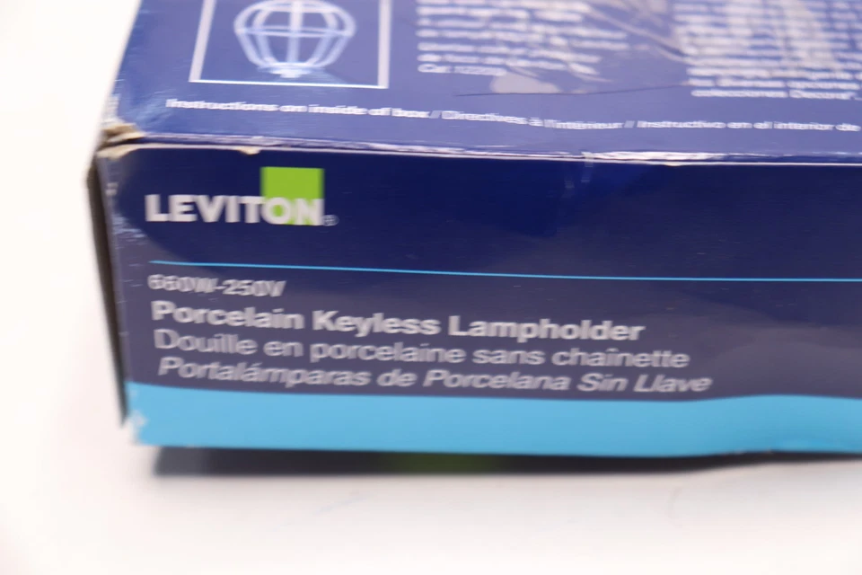 Leviton Keyless Lamp Holder Porcelain 660W-250V B01-49875-Missing Hardware - Image 2 of 4