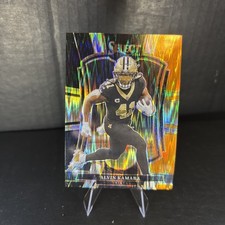 2025 Panini Select - Premier Level Alvin Kamara #140 Black & Orange Prizm Shock