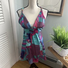 Vintage Guess Jeans Dress 5 Silk Babydoll Mini Retro Y2K Indie Boho Festival