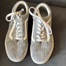 Vans Old Skool Grey and White Corduroy Low Shoes Women's 7.5 Mens 6