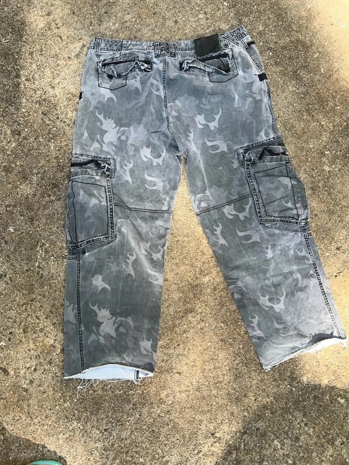 Harley-Davidson vintage Y2K patrón 36x30 DPM carga multi bolsillo núcleo de motociclista Foto 2 de 4