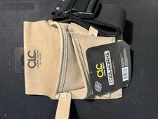 CLC Work Gear Suede Leather Nail Tool Bag with Polyweb Belt and 3 Pockets