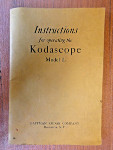 Instructions for operating the Kodascope Model L + Condensed Instructions