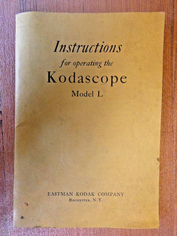 Instructions for operating the Kodascope Model L + Condensed Instructions