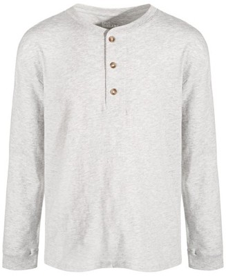 Epic Threads Big Boys Solid Henley Shirt - Slate Heather - M