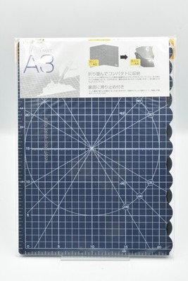 OLFA Japan 223BSNV Klappbare Schneidematte A3 Navy (32 x 45 cm) Japan