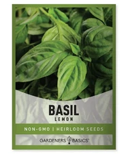 , Lemon Basil Seeds for Planting Herbs - Heirloom Non-GMO Herb Plant Seeds fo...