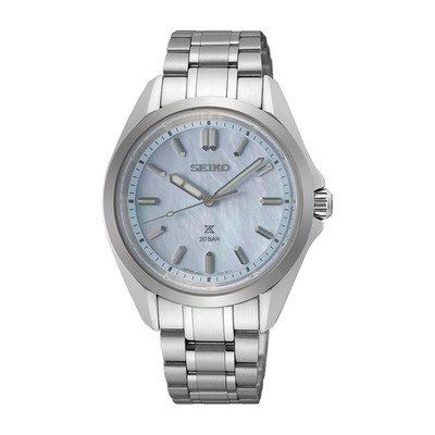 Seiko Prospex Sea Edelstahl 34 mm hellblaues Zifferblatt Uhr SUR607J1