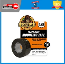 Gorilla Heavy Duty Double Sided Mounting Tape, Black Tape, 1 x 120 (Pack of 1)