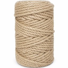 Leecogo 4mm Jute Rope 164 Feet Heavy Duty and Thick Twine Rope for Gardening ...