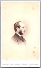 CDV Circa 1870s A. Moffat Handsome Man in Suit Edinburgh UK