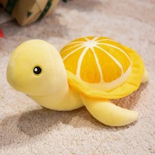 Yellow Turtle Plush Toy 10" Stuffed Animal Toddler Doll Gift for Kids