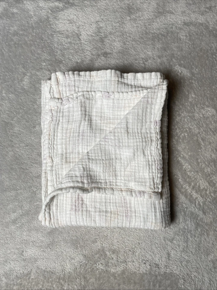 Manta de muselina para bebé Rene Rofe plumas algodón envoltura suave seguridad Lovey 36x40" Foto 2 de 4