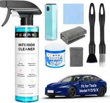 8PCS Customized Interior Cleaner Kit for Tesla, Stain Remover, Safe on Vegan Lea