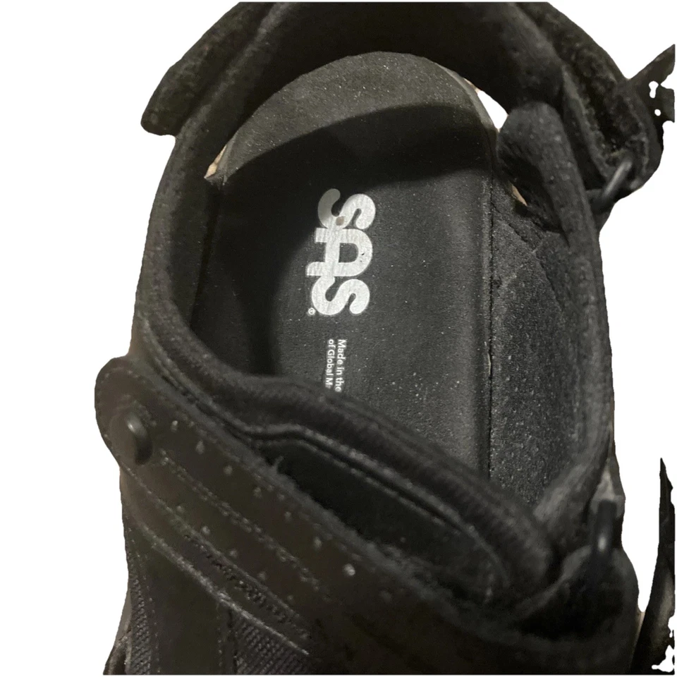 SAS Embark皮革凉鞋女式9M黑色 — 第 2/4 张图片