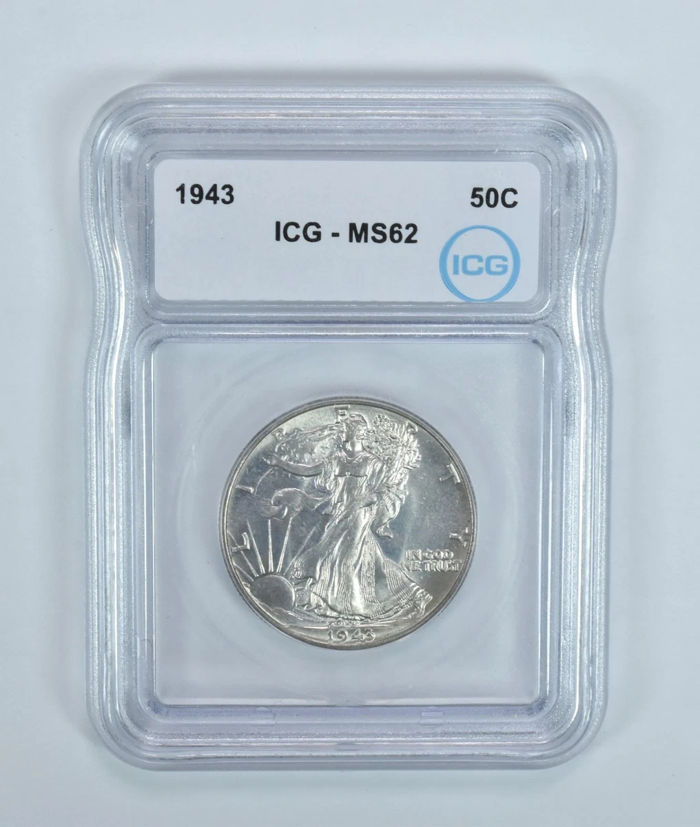 MS 62 Graded 1943 Year Liberty Walking Half Dollars (1916-1947