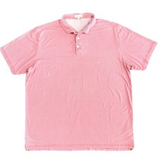 Peter Millar Polo Shirt Mens 2XL Red Geometric Pattern Stretch Golf Casual
