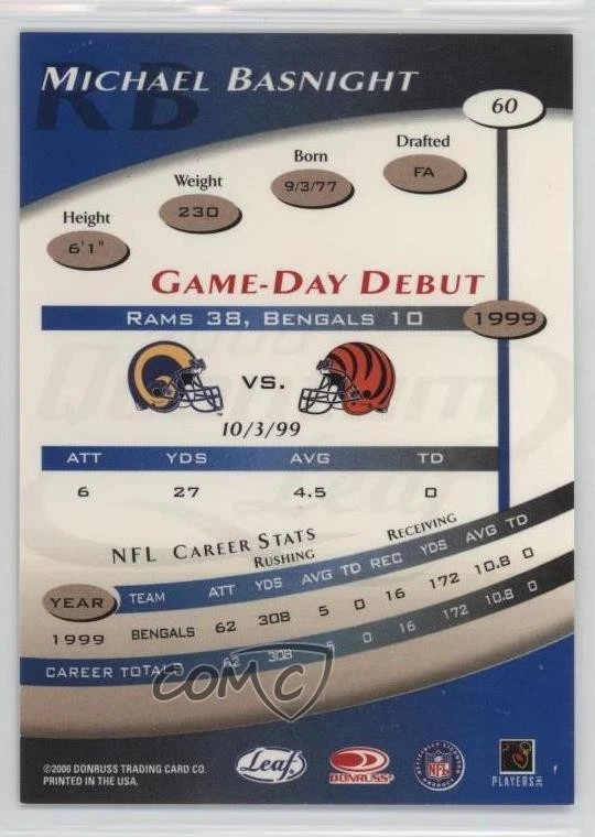 2000 Quantum Leaf Michael Basnight #60 - Image 2 of 2