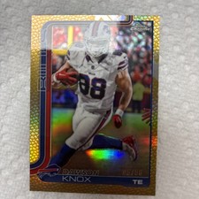 2025 Topps Chrome NFL Gold Dawson Knox Buffalo Bills Card #33  Serial  /50