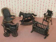 *VTG Metal Durham Industries Holly Hobby Doll House Furniture Child Room Nursery