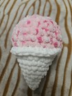 Strawberry Pink Crochet Sno Snow Cone Plush Soft Yarn Plushie Handmade Toy — photo 2