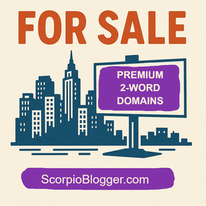 ScorpioBlogger.com PREMIUM 2-Word Domain Name for Investors and Bloggers