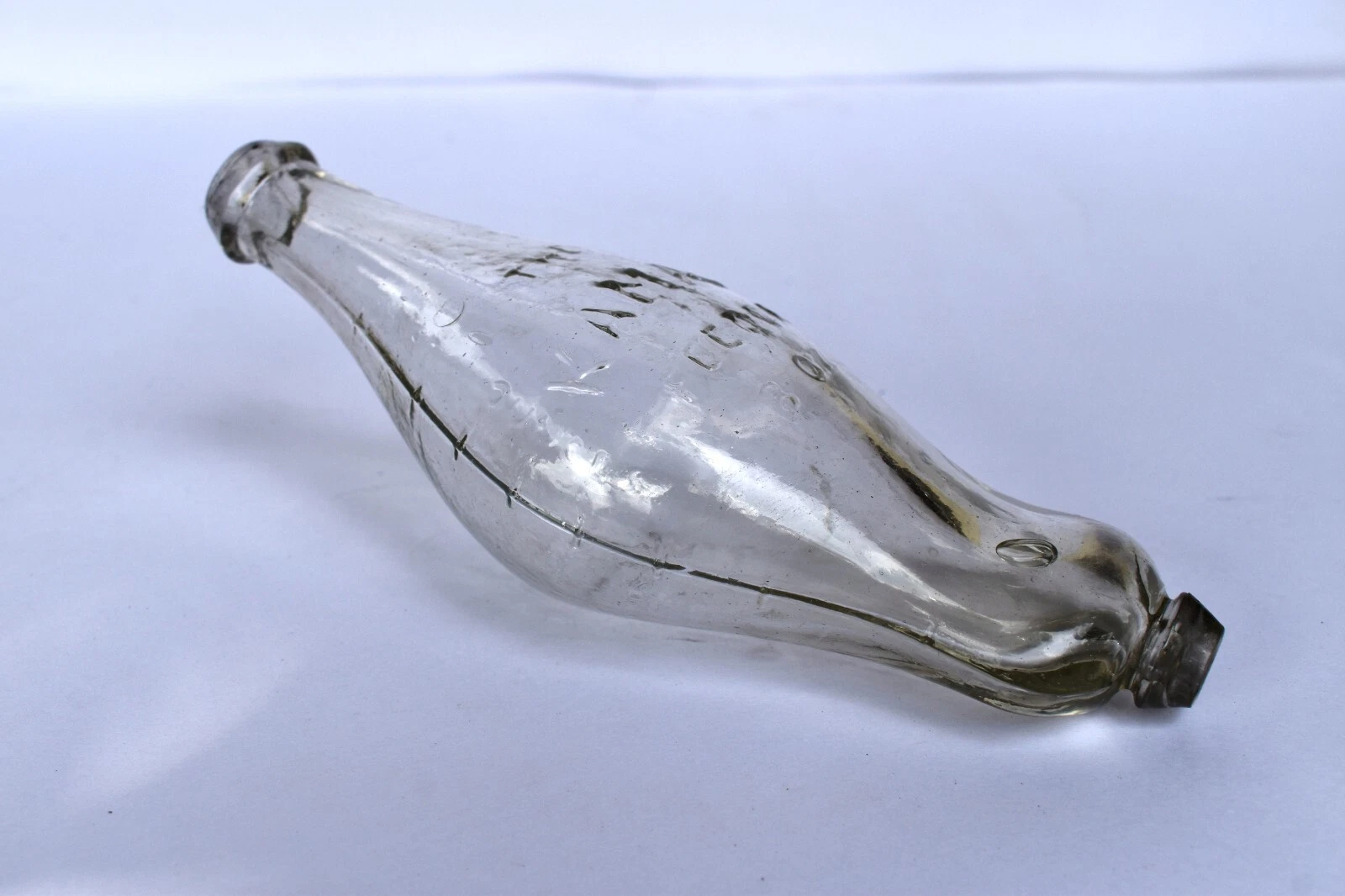 Vintage The Kamal Feeder Milk Bottle Baby, Double Spout, Glass 250ml 8oz F6