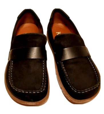 NIB KALSO MEN’S 12 Earth Negative Heal DABB BLACK Nubuck Leather Loafer PORTUGAL EUC Collection By Clarks Black Leather Dress Shoe Men 11M main image 3
