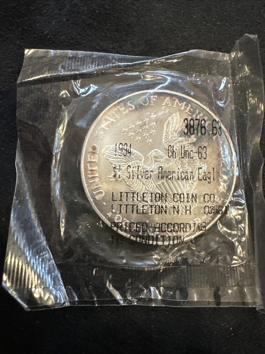 Vintage 1994 American Eagle 1oz. Fine SILVER (Uncirculated-63) | eBay