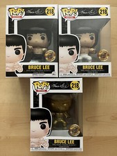 Funko POP! Bruce Lee Enter the Dragon Exclusives set of 3 with 0.50mm Protectors