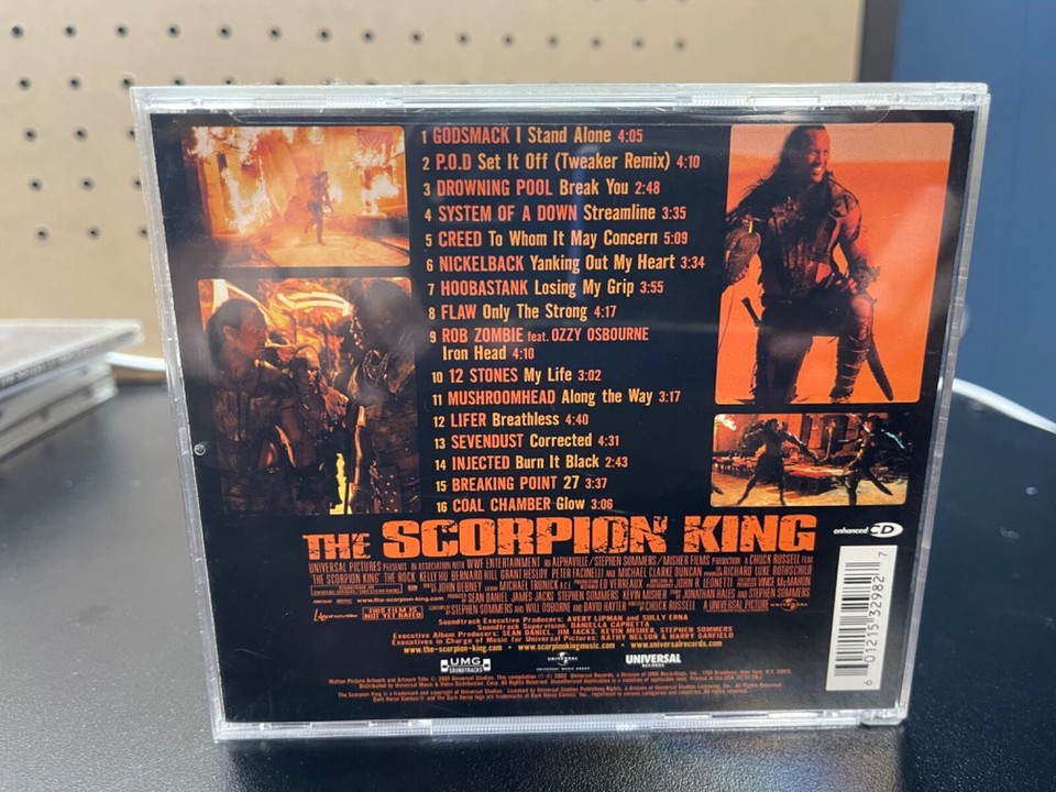 The Scorpion King CD Music From movie Godsmack Rob Zombie Ozzy Creed