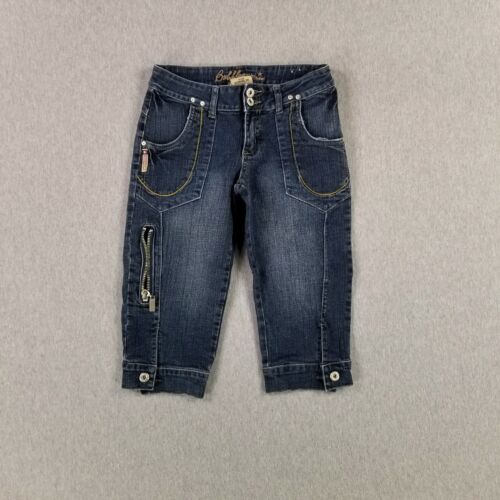 Bubblegum Jeans Size 3/4 Capri Cute Retro Vintage Look Flap Pockets - Picture 1 of 9