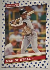 Rickey Henderson 2020 Donruss “Man Of Steal” Independence Day #219 Yankees ESE