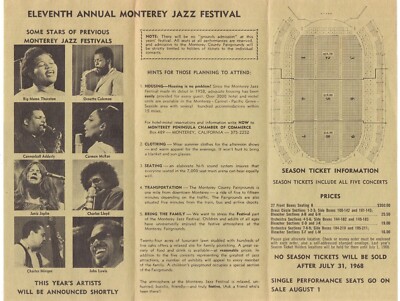 1968 Monterey Jazz Festival Brochure with Janis Joplin | eBay