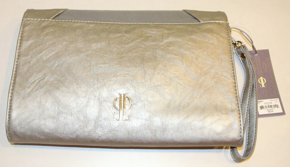 Jennifer Lopez purse clutch handbag Silver Gray Embellished Beaded
